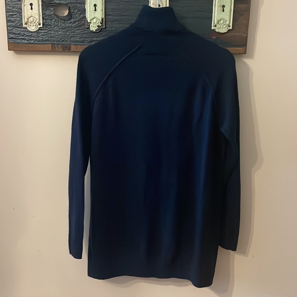 2/$12 Joe Fresh Navy Blue Knit Turtleneck Sweater Size Small - Picture 9 of 14